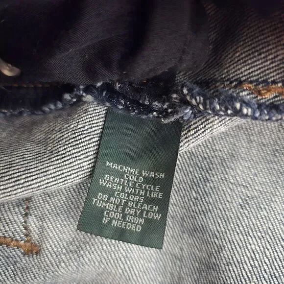 Lauren Ralph Lauren Jeans Women Plus Size 16W Straight High Rise Dark Wash Blue - Picture 7 of 9